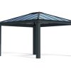 Dallas Gazebo 3.6m x 4.2m - Grey Frame With Grey Roof