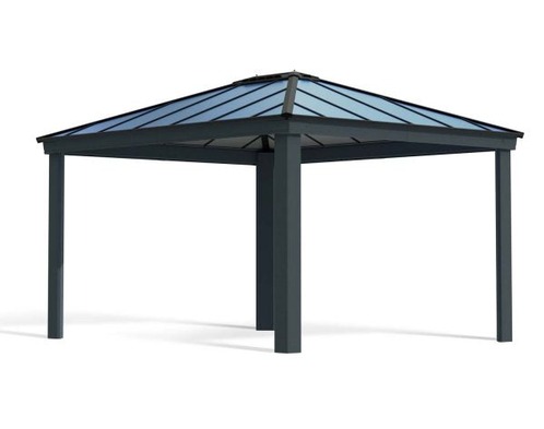 Dallas Gazebo 3.6m x 4.2m - Grey Frame With Grey Roof