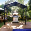 Austin Grill Gazebo 1.8m x 2.2m - Black Frame With Grey Roof