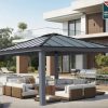 Dallas Gazebo 4.2m x 4.8m - Grey Frame With Grey Roof