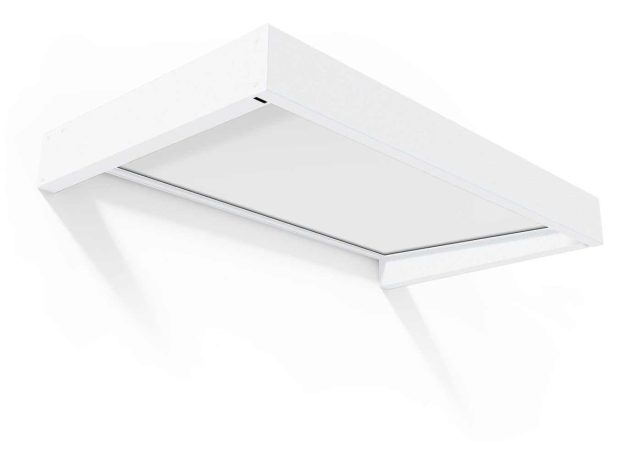 Sophia Door Awning 1.6m x 1m - White Frame With White Opal Panel