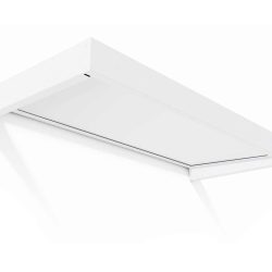 Sophia Door Awning 2.2m x 1m - White Frame With White Opal Panel