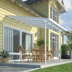 Feria 3m x 3m Patio Cover - White Aluminium Frame With Clear Polycarbonate