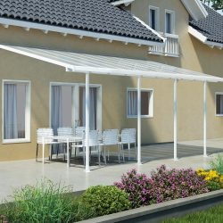 Feria Patio Cover 6.1m x 3m - White Frame With Clear Roof