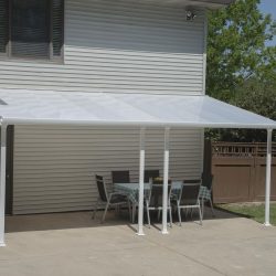 Feria Patio Cover 6.1m x 3m - White Frame With Clear Roof