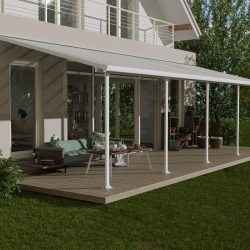 Feria Patio Cover 9.2m x 3m - White Frame With Clear Roof