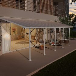 Feria Patio Cover 8.5m x 3m - White Frame With White Roof