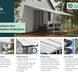 Feria Patio Cover 5.5m x 3m - White Frame With White Roof