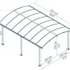 Tucson Gazebo 3.6m x 5.1m - Grey Frame With Grey Roof