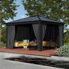 Dallas Gazebo 3.6m x 4.2m - Grey Frame With Grey Roof