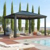 Dallas Gazebo 3.6m x 4.2m - Grey Frame With Grey Roof