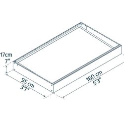 Sophia Door Awning 1.6m x 1m - White Frame With White Opal Panel