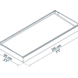 Sophia Door Awning 2.2m x 1m - White Frame With White Opal Panel