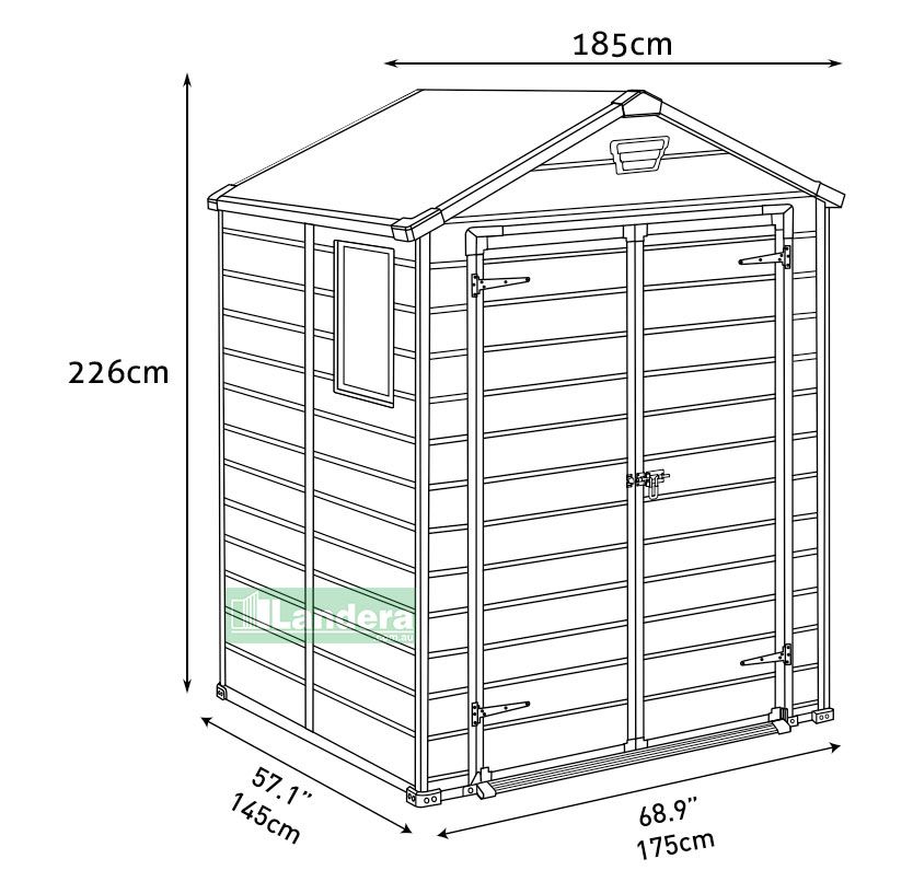 KETER MANOR 6'x5' GARDEN SHED 1.9x1.5m