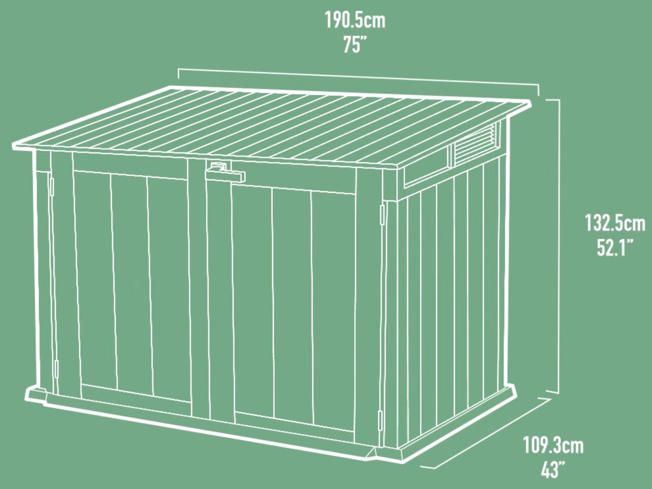 KETER GRANDE STORE 1.9m x 1.1m 2020L +Discount available