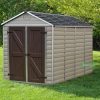 PALRAM SKYLIGHT 6′ x 8′ GARDEN SHED TAN