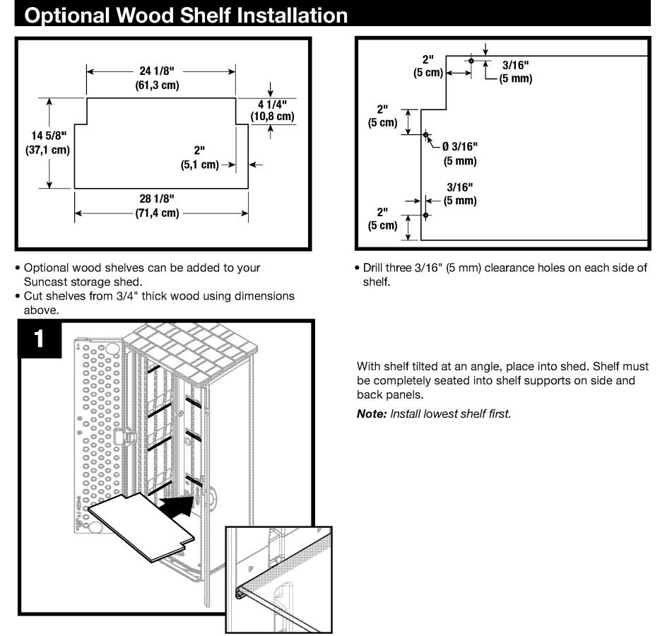 SUNCAST VERTICAL SHED
