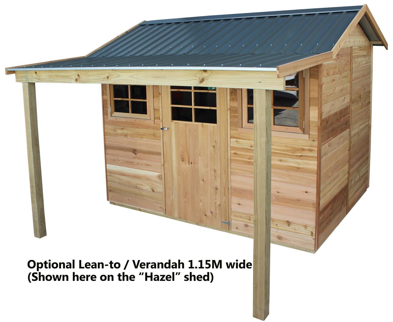 CEDAR SHED HAZEL 9x6ft 2.7mx1.9m