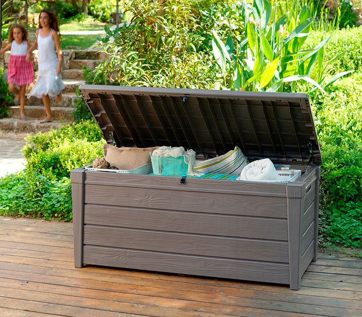 KETER BRIGHTWOOD DECK BOX TAUPE