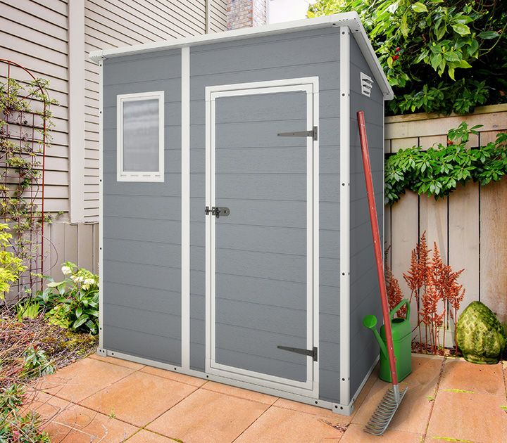keter manor pent 6'x4' garden shed 1.8mx1.1m