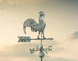 ROOSTER WEATHERVANE - ANTIQUE COPPER